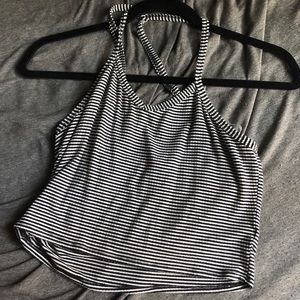 Striped haltertop